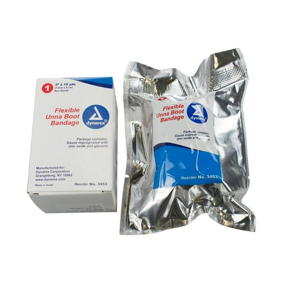 Dynarex Unna Boot Bandage 3453, 3 Inch x 10 Yard, 1 Each