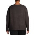 thumbnail image 3 of Heart N' Crush Women's Plus Size Snowflake Stitch Pullover Sweater, 3 of 6