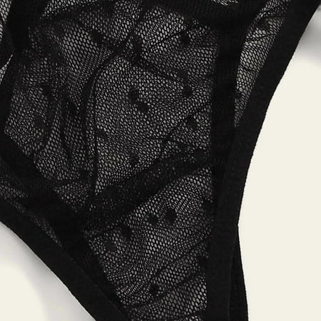 

B91xZ Lingerie For Women Lace Thong Underwear Lingerie G-string Embroidery Sleepwear Sexy Sexy Lingerie Set Shorts Black XL