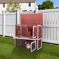 thumbnail image 5 of Coziwow 36" Wooden Rabbit Hutch Small Animal Cage Indoor&Outdoor, Red, 5 of 13
