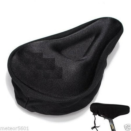 CableVantage Black Comfortable Durable Bike Bicycle Seat Cover Cushion Soft Gel (Best Gel Bike Seat Cushion)