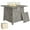 Light Grey, variant on Outsunny 28" Square Propane Fire Pit Table with Waterproof Cover 40,000 BTU