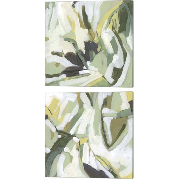 Great Art Now Electric Lichen by June Erica Vess 2 Piece Canvas Art Set Each 14"W x 14"H