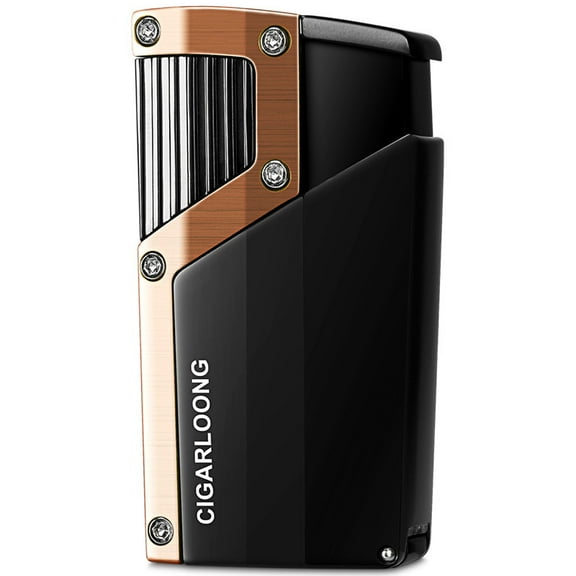 Cigar Lighter Windproof Straight Portable Titanium Metal Lighter Fashion Gift Box Packaging