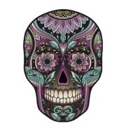 DOPASTICKER Sugar Skull Sticker Purple Day Of The Dead Skeleton Mexico Phone Decal Water Bottle Stickers, Cars Stickers, Water Bottle Stickers For Kids