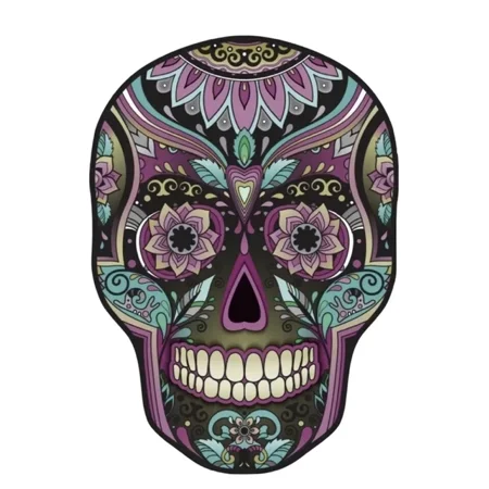 DOPASTICKER Sugar Skull Sticker Purple Day Of The Dead Skeleton Mexico Phone Decal Water Bottle Stickers, Cars Stickers, Water Bottle Stickers For Kids