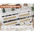 thumbnail image 4 of Commode en Rotin à 6 Tiroirs pour Chambre, Rangement de Placard, Meuble TV Ou Organisateur d'Entrée, 4 of 6