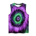 thumbnail image 4 of Tie Dye Tank Tops Women Casual Camisole Heart Printed Crewneck T Shirts Sleeveless Blouse Fashion Tunic Tops Funny Colorful Tanks Summer Trendy Clothes Outfit, 4 of 4