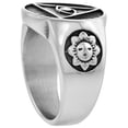 thumbnail image 2 of Stainless Steel Illuminati All Seeing Eye of Providence Ring for Men Round 11/16 inch wide size 9, 2 of 4