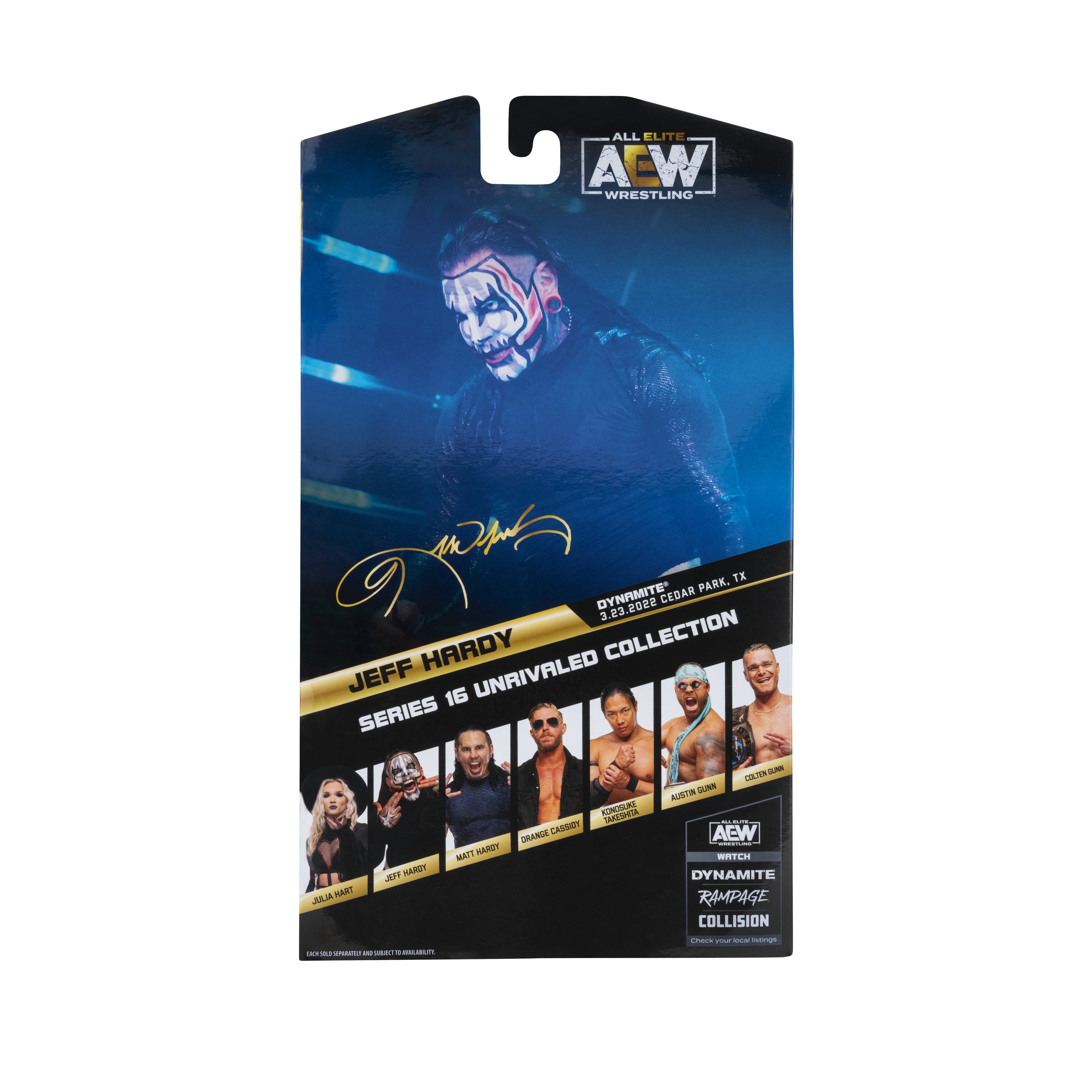 AEW Unrivaled Jeff Hardy - 6 inch Figure with Alternate Head and Fists