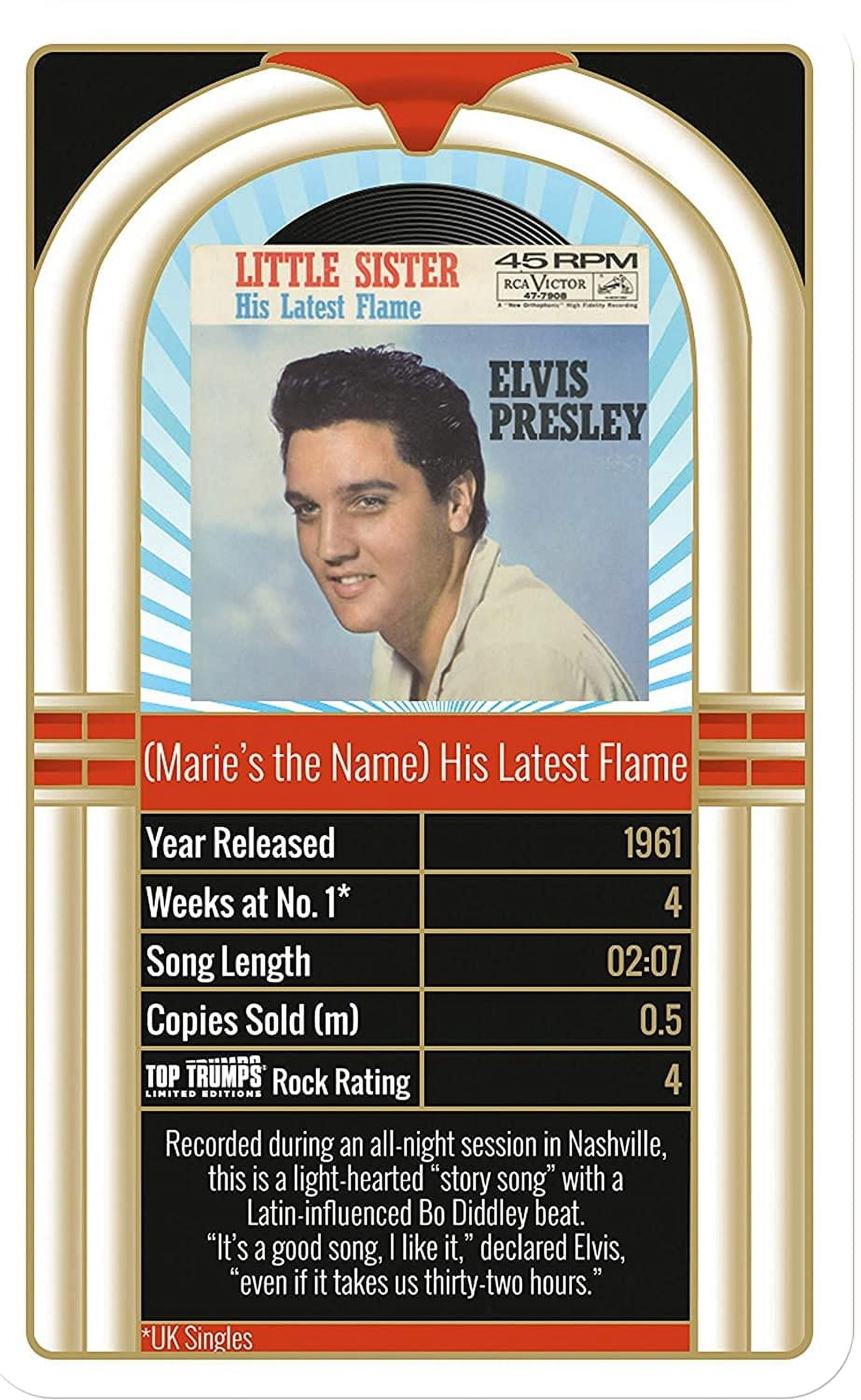 Top Trumps Elvis 30 Greatest Singles Card Game