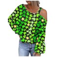 thumbnail image 2 of Débardeurs Sexy pour Femmes Mode Sweat-Shirt Imprimé Jour de St.Patrick Chemise Graphique Manches Longues Pull Tops, 2 of 5