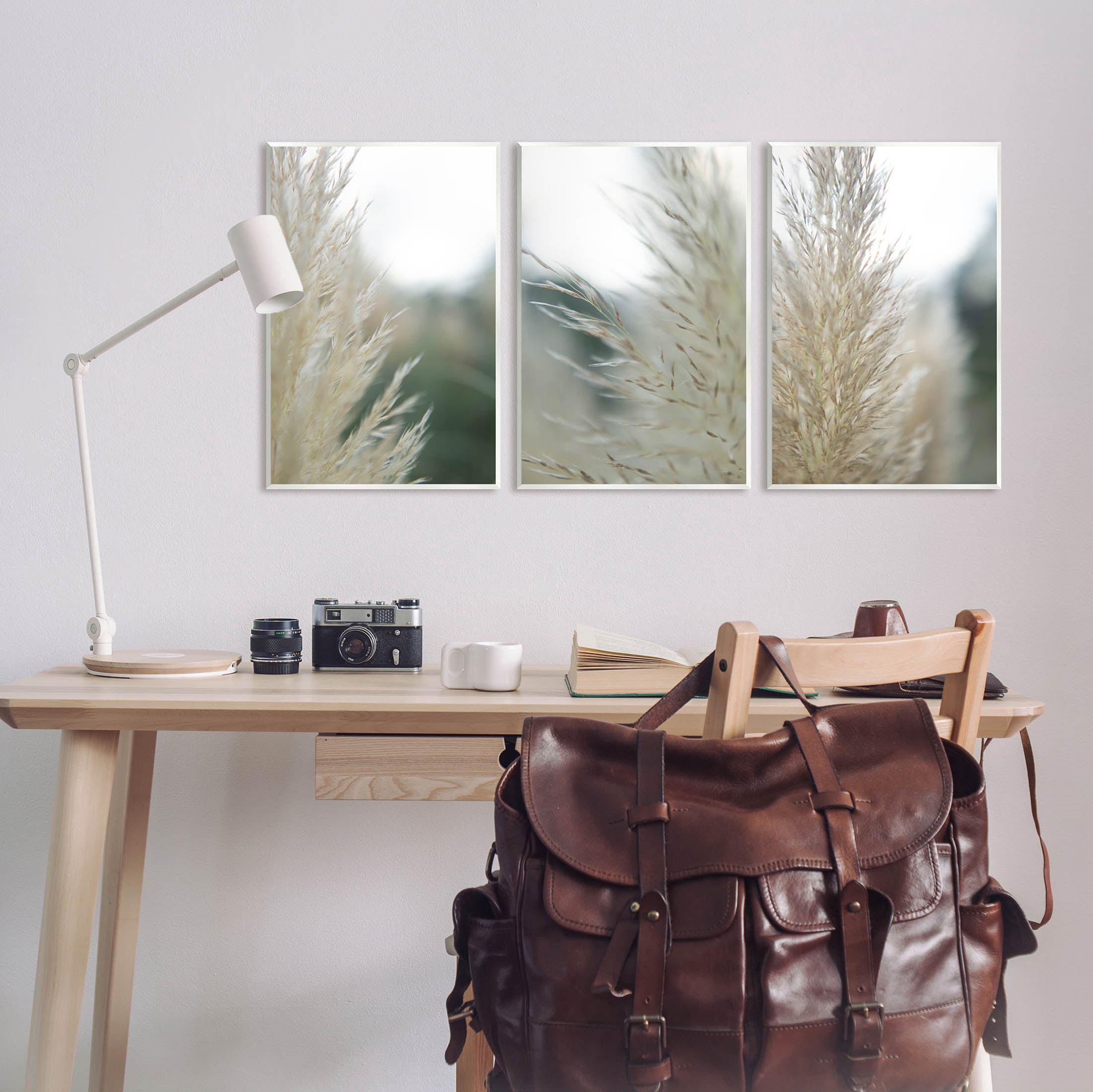Stupell Industries Breezy Pampas Tall Grass Photograph Unframed Art Print Wall Art, Set of 3, Design by Jason Johnson