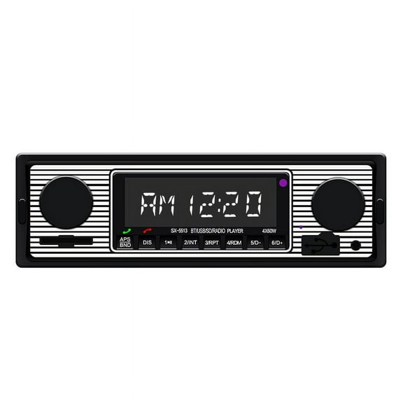 Mulanimo Bluetooth Vintage Car Radio MP3 Player Stereo USB AUX Classic Car Stereo Audio