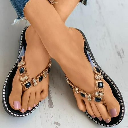 

Women s Ladies Crystall Flip Fit Flip Flops for Women Slippers Flop Casual Flat Shoes House Flip Flops for Women Sandals Slippers