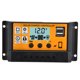 thumbnail image 1 of Controlador de carga solar, regulador de panel solar de 12 V 24 V Regulador inteligente con identificación automática LCD y regulador de control de carga PWM de 3 etapas USB doble de 5 V/2,5 A(10A), 1 of 8