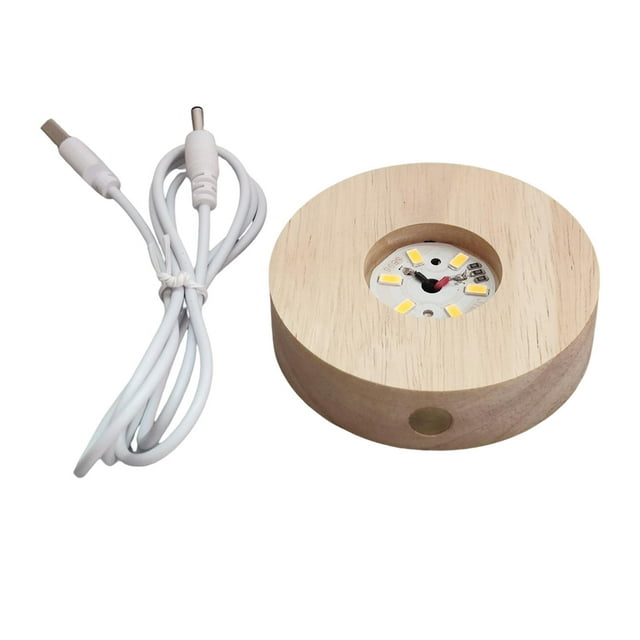 Pantalla de luz Atmósfera Decoración redonda Soporte LED conveniente para bola de cristal 3D Carga: 8 cm x 2 cm Yinane pantalla de luz