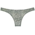 thumbnail image 2 of Botmois Men Cheeky Briefs Underwear Low-rise 1/2 Hip Booty Panties Gloss Slip Bikini Briefs Light Army Green Gold XL, 2 of 3