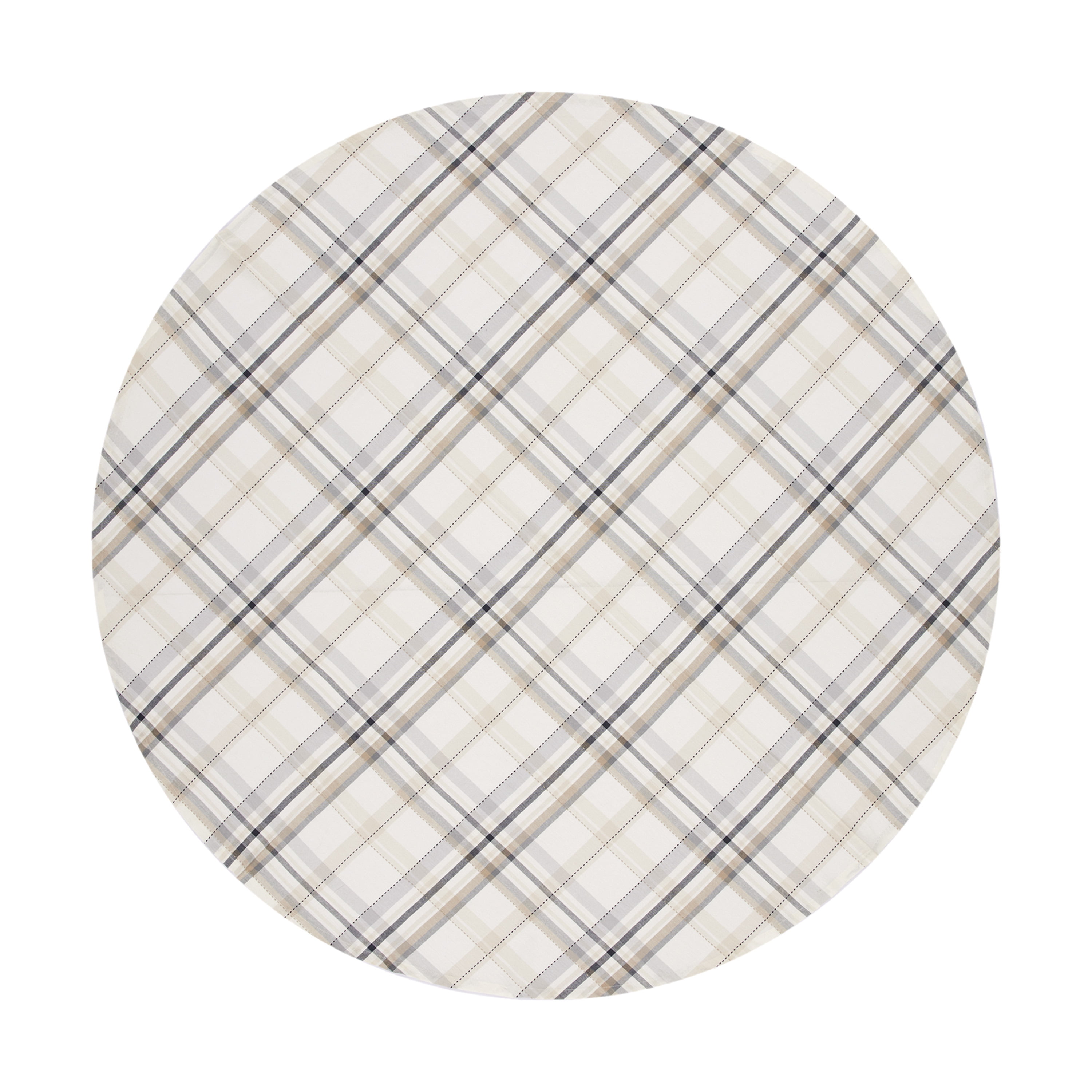 Better Homes and Gardens,  Woven Monday Plaid Table Cloth - Multi Color - 70" - Round