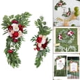 thumbnail image 1 of 2 uds arreglo Floral Swag Garland flores, pantalla colgante decorativa planta decoración de decoraciones de fondo Soledad Guirnalda de flores, 1 of 10