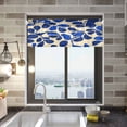 thumbnail image 2 of Valance 54x18In Kitchen Curtain Living Room Curtain Bedroom Curtain Balcony Door Curtain Utility Room Curtain Pretty Blue Pattern, 2 of 6