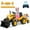 Yellow, variant on 12V 2 in 1 Ride on Tractor Bulldozer Toys for Kids, Battery Powered Ride on Tractor with Remote Control, Trailer, Shovel Bucket, Digging Handle, Remote Control, Bright Headlight, Yellow