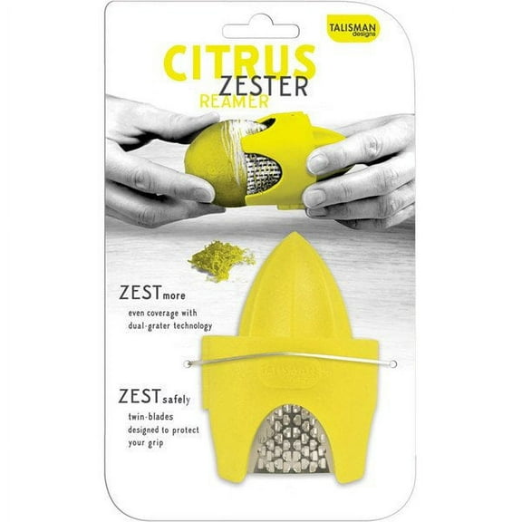 Talisman Designs Citrus Zester & Reamer, BPA-free Plastic and Stainless Steel