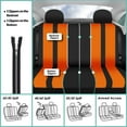 thumbnail image 4 of FH Group Striped Polyester Fabric Car Seat Cover, Universal Orange Full Set Seat Covers with Air Freshener, 4 of 10