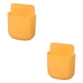 thumbnail image 2 of Billuyoard Organizador de control remoto TV Aire acondicionado Almacenamiento de control remoto Estuche de soporte montado en la pared, Tipo A, Amarillo Un amarillo 2piezas, 2 of 6
