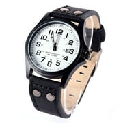 SOKI Classic Fashion Men Outdoor Faux Leather Belt Band Quartz Wrist Watch