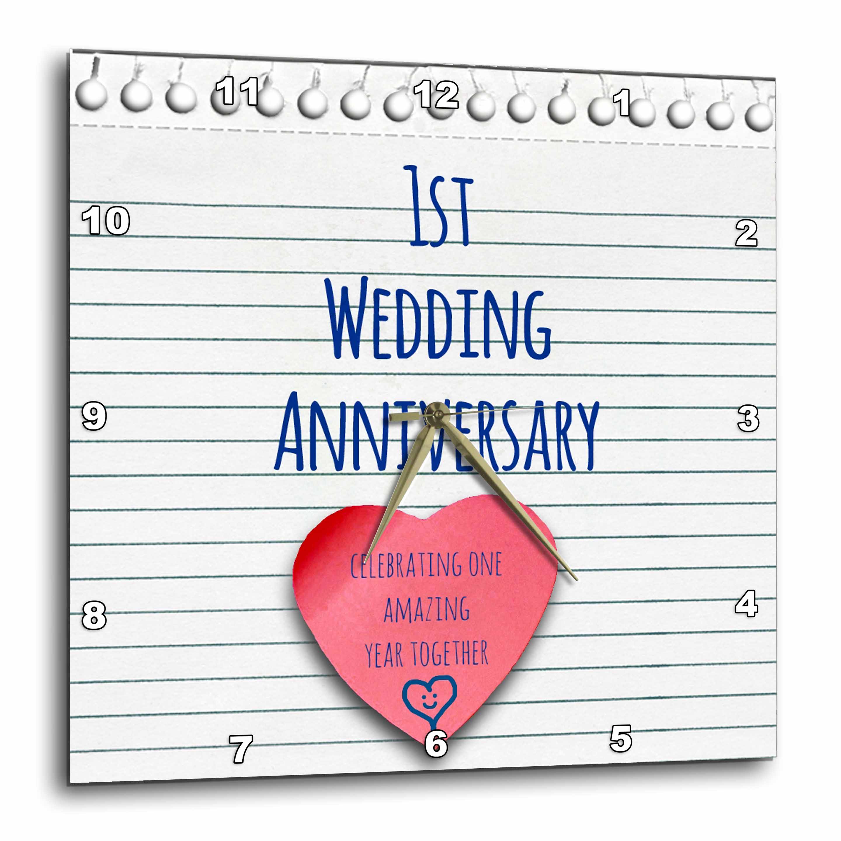 3dRose 1st Wedding Anniversary gift Paper celebrating 1 year together