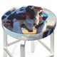 thumbnail image 3 of Balery Colorful Cow Pasture Fundas de asiento para taburete de bar redondo de tela de terciopelo ajustables que protegen de arañazos y manchas para sillas de 14 a 17 pulgadas.-14 inch, 3 of 7