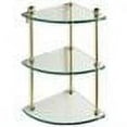 thumbnail image 2 of Three Tier Corner Glass Shelf - Antique Copper, 2 of 3