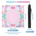 thumbnail image 2 of American Mahjong Mat for Table, Premium Silicone Noise Reduction Game Cover, 31.5 x 31.5 Inch Ships Rolled with Storage Bag (Pink Checked), 2 of 8