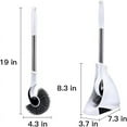 thumbnail image 6 of Seahorse Bathroom Toilet Brush And Holder Bowl Bristles For Floor Mounted Accessories With Durable Long Handled Cleaning WC Tool, 6 of 6