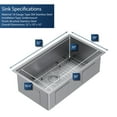 thumbnail image 5 of Karran Usa WS-37-PK1 Elite Workstation 32" Undermount Single Basin Stainless Steel Kitchen, 5 of 6