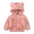 thumbnail image 3 of Godderr 9M-6Y Kids Infant Boys Girls Winer Fleece Jacket Bear Ear Hooded Coats Thickening Snowsuit Baby Zipper Warm Outwear Coats, 3 of 9