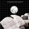 thumbnail image 3 of DOMDEC Luxurious Cotton Fluffy Goose Feather Down Comforter, Queen Size All Season Ultra Soft Duvet Insert, Luxury Hotel Collection Bed Comforter (90x90, White), 3 of 4