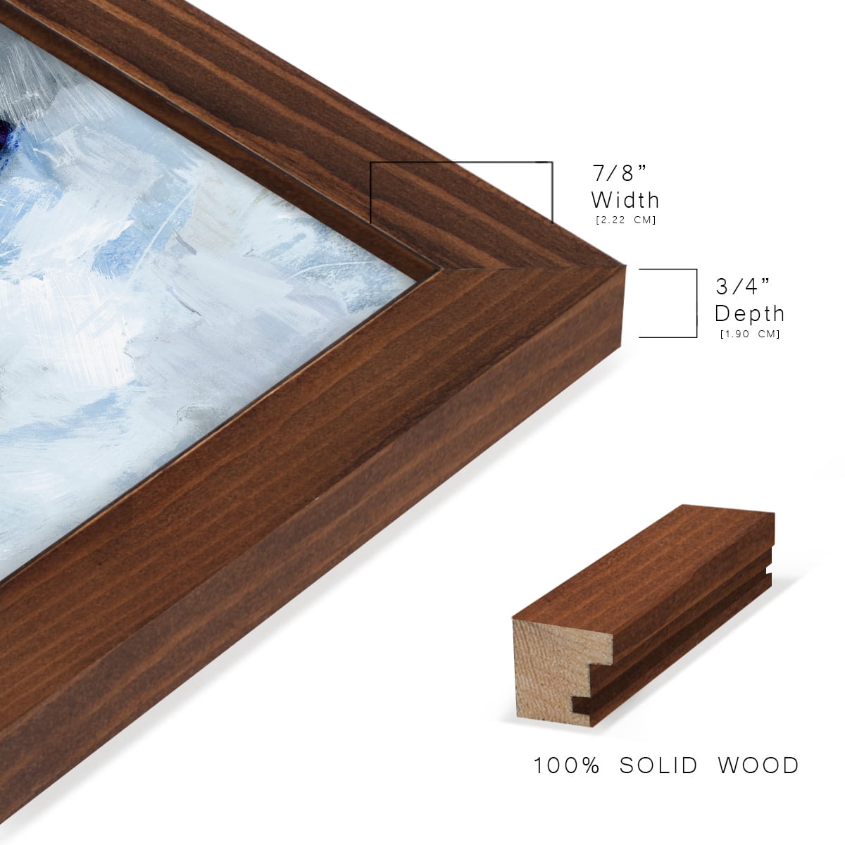 Welle II - Framed Print w/glass - Chestnut