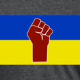 thumbnail image 3 of CafePress - Ukrainian Flag With Fist T Shirt - Mens Tri-blend T-Shirt, 3 of 4