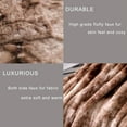 thumbnail image 2 of Sanmadrola 60''X 80'' Luxury Faux Fur Throw Blanket for Bed Extra Large Super Soft Fluffy Cozy Fall Thick Warm Fox Fur Throw Blankets for Couch, Bed Reversible to Plush Velvet Brown, 2 of 6