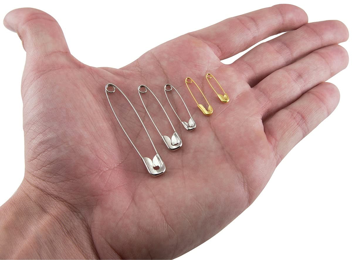 SINGER Assorted Safety Pins in a Resealable Container  225 Count (Pack of 48)