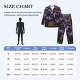 thumbnail image 4 of Balery Ornate Purple Floral Vase Pijama para Hombre de Dos Piezas con Manga Larga, Conjunto de Dormir y Descanso Suave con Bolsillos-Small, 4 of 7