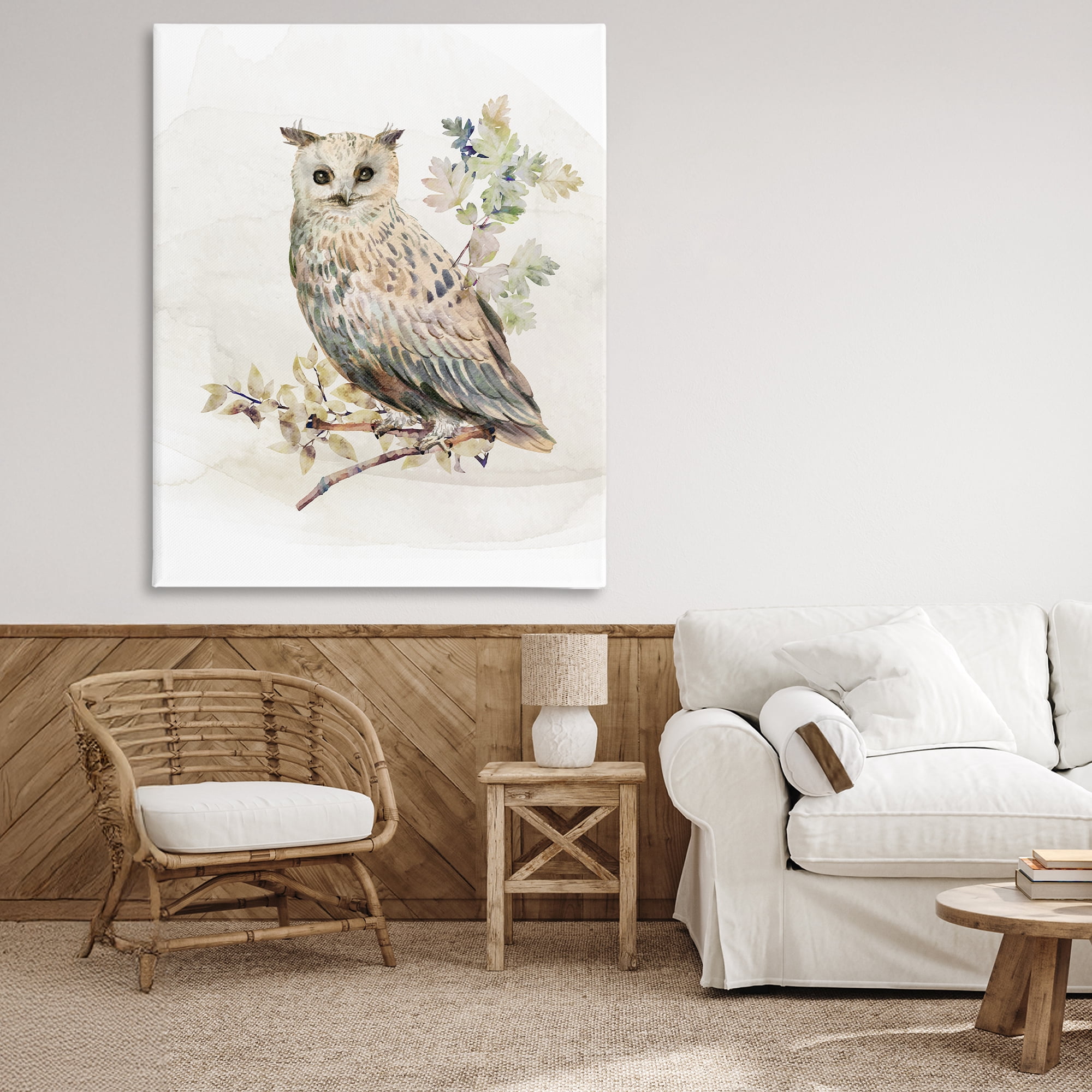 Stupell Industries Forest Owl with Foliage Canvas Wall Art, design by CAD Designs