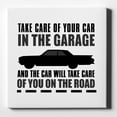 thumbnail image 1 of Take Care of the Car, Car Take Care of the Road - 10" x 10" - Decorative Canvas Wall Art - White Edge - 5/8" Gallery Wrapped, 1 of 2