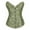 Green, variant on Kilaqueen Womens Vintage Jacquard Overbust Corset Top Bustier Bodice Steampunk Satin Steel Boned Waist Cincher Body Shaper Sexy Push Up Corset Shapewear