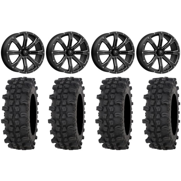 MSA Bounty 20" Wheels Black 33" ACP Tires Can-Am Maverick X3 / Honda Pioneer 1000 / Talon