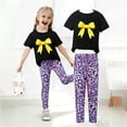 thumbnail image 2 of JUMEYU Toddler Outfits for Girls Summer Pullover Crossover Hoodie and Leggings Outfit Set Infant To Big Kid 3T 4T (Y,3-4 Years), 2 of 5