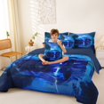thumbnail image 4 of Manfei Sports Car 7-Piece Twin Bedding,Rainy Woods Bedding Comforter Set,Blue,Navy Blue Reversible, 4 of 7