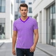 thumbnail image 6 of CONZONE Carnival Men's T-Shirts Short Sleeve T Shirts for Men Casual Crew Neck Striped Lightweight Tees Soft Cozy Athletic Tops, 6 of 8